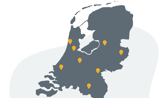 Locaties gratis masterclass kaart van Nederland